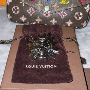 Louis Vuitton brooch 100% Authentic Rare find silver in pristine condition